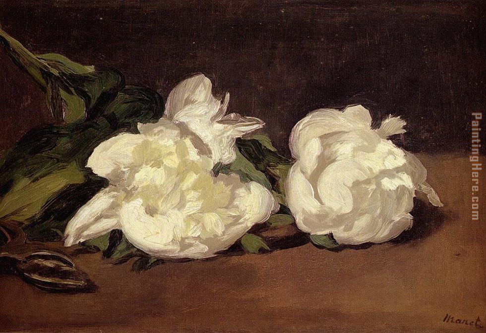 Branch Of White Peonies With Pruning Shears painting - Edouard Manet Branch Of White Peonies With Pruning Shears art painting